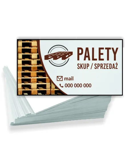 Wizytówki Firmowe Reklamowe 100szt Różne Wzory Palety