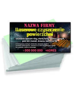 Wizytówki Firmowe Reklamowe 100szt Różne Wzory Laserowe