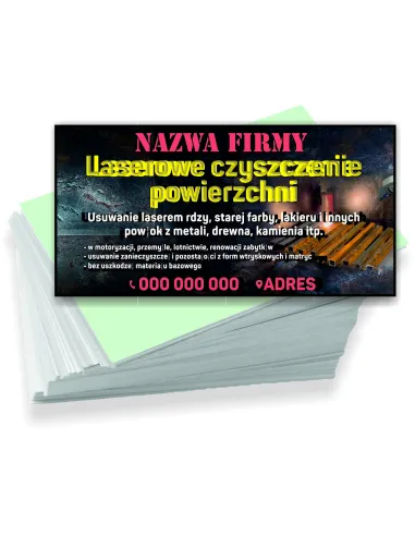 Wizytówki Firmowe Reklamowe 100szt Różne Wzory Laserowe