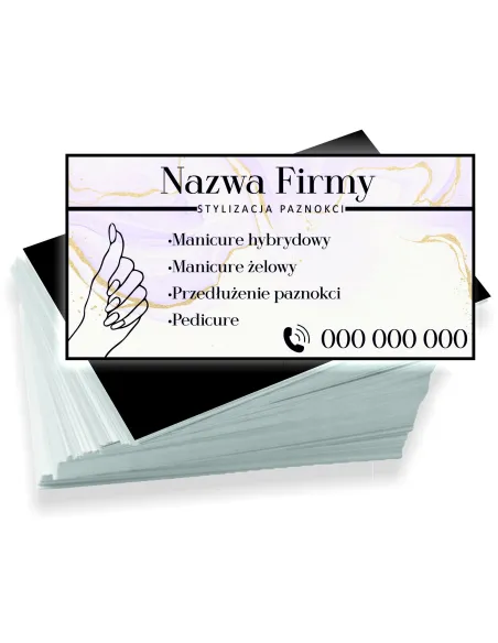 Wizytówki Firmowe Reklamowe 100szt Różne Wzory Stylizacja