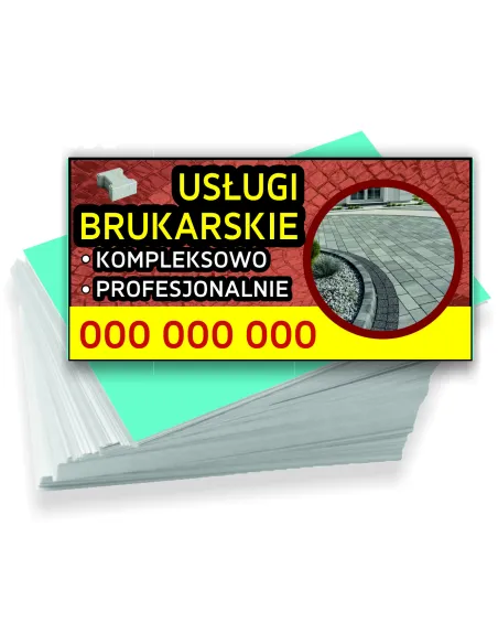 Wizytówki 100szt Firmowe Reklamowe Różne Wzory Usługi