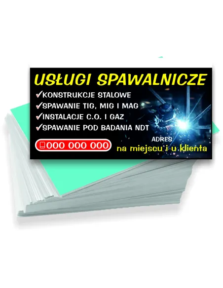 Wizytówki Firmowe Reklamowe 100szt Różne Personalizowany