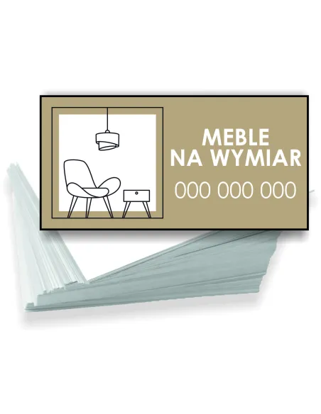 Wizytówki Firmowe Reklamowe 100szt Różne Wzory Meble