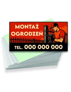 Wizytówki Firmowe Reklamowe 100szt Różne Wzory Montaż