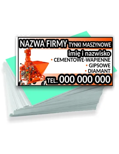 Wizytówki Firmowe Reklamowe 1000szt Różne Wzory Tynki