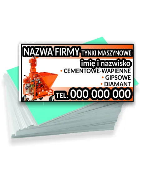 Wizytówki Firmowe Reklamowe 1000szt Różne Wzory Tynki