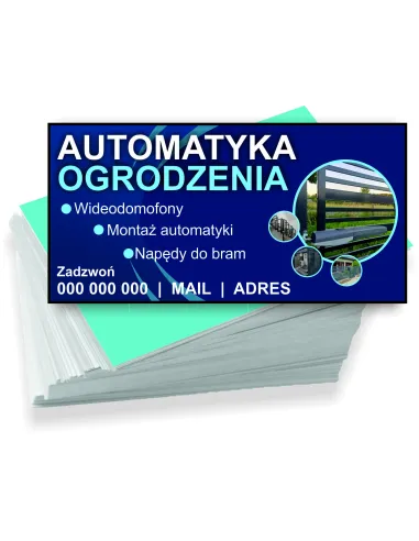 Wizytówki Firmowe Reklamowe 200 szt Różne Wzory Automatyczne