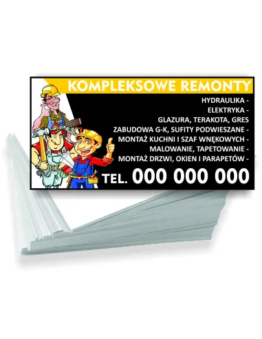 Wizytówki Firmowe Reklamowe 200 szt Różne Wzory z Projektem