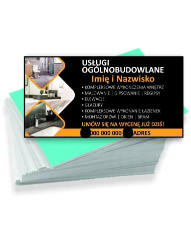 Wizytówki Firmowe Reklamowe 200 szt Różne na Zamówienie