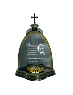 Znicz Lampion Kapliczka Grawerem dla Taty Mamy z Grawerem