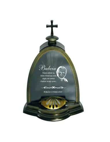 Znicz Lampion Kapliczka Grawerem dla Taty Mamy z Grawerem