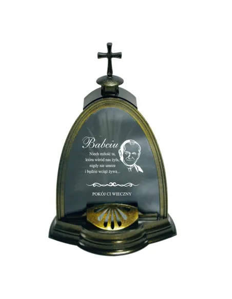 Znicz Lampion Kapliczka Grawerem dla Taty Mamy z Grawerem