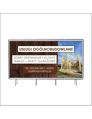 Baner Reklamowy Oczkowany 100x50 Usługi Ogólnobudowlane
