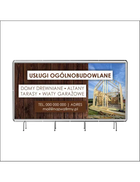 Baner Reklamowy Oczkowany 100x50 Usługi Ogólnobudowlane