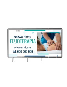 Reklamowy Baner Oczkowany 100x50 cm Fizjoterapia w Twoim