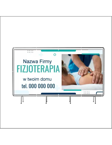 Reklamowy Baner Oczkowany 100x50 cm Fizjoterapia w Twoim