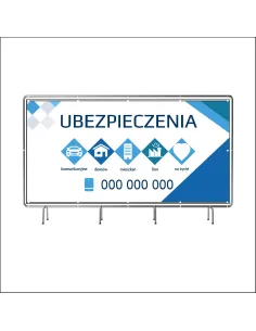 Reklamowy Baner Oczkowany 100x50 cm Ubezpieczenia do Firmy
