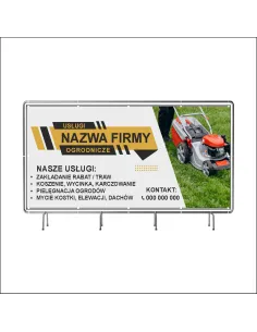 Baner z Nadrukiem Reklamowy 100x50 cm Oczkowany Usługi