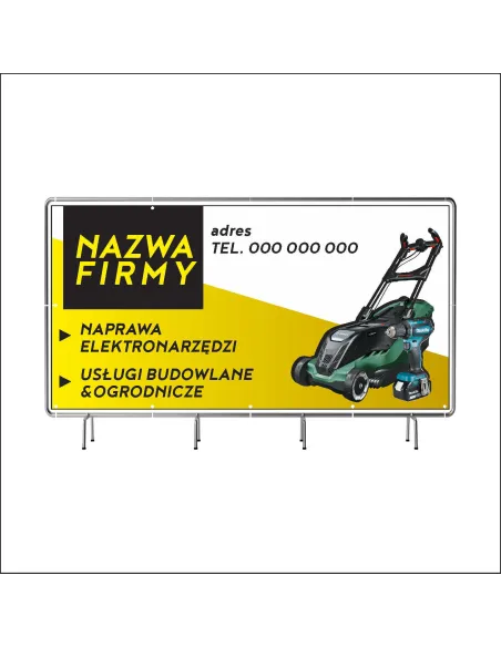 Baner z Nadrukiem Reklamowy 100x50 cm Oczkowany Naprawa