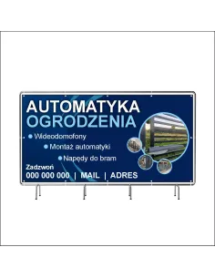 Baner Reklamowy Oczkowany 100x50 Automatyka Ogrodzenia