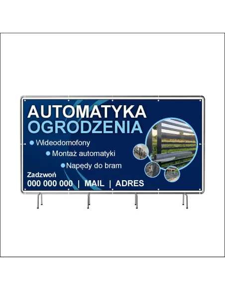 Baner Reklamowy Oczkowany 100x50 Automatyka Ogrodzenia