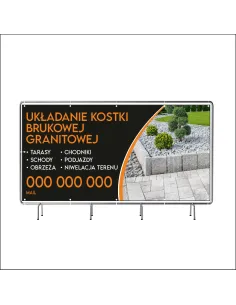 Baner z Nadrukiem Reklamowy 100x50 cm Oczkowany Układanie