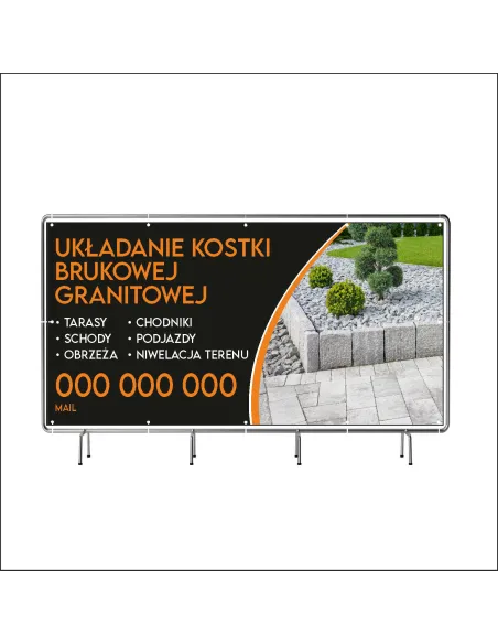 Baner z Nadrukiem Reklamowy 100x50 cm Oczkowany Układanie