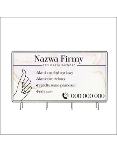 Reklamowy Baner Oczkowany 100x50 cm Stylizacja Paznokci
