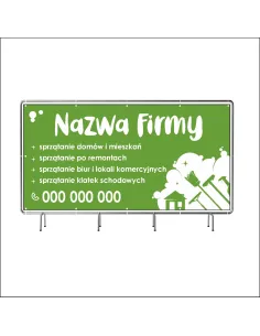 Baner z Nadrukiem Reklamowy 200x100 cm Oczkowany Sprzątanie