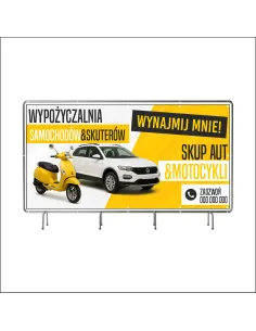 Reklamowy Baner Oczkowany 200x100 cm Wypożyczalnia