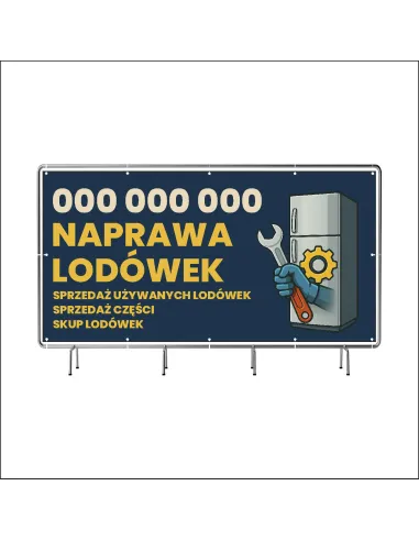 Baner z Nadrukiem Reklamowy 200x100 cm Oczkowany Naprawa