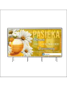 Baner z Nadrukiem Reklamowy 200x100 cm Oczkowany Pasieka