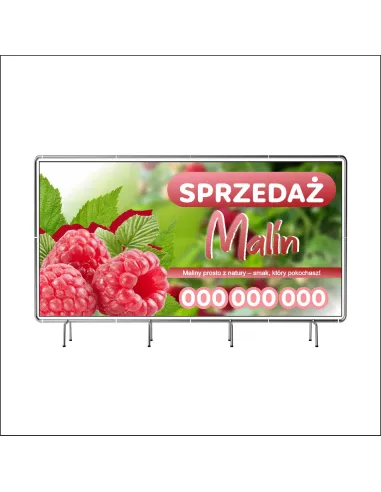 Baner z Nadrukiem Reklamowy 200x100 cm Oczkowany Sprzedaż