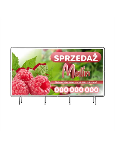 Baner z Nadrukiem Reklamowy 200x100 cm Oczkowany Sprzedaż