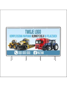 Baner z Nadrukiem Reklamowy 130x80 cm Oczkowany Naprawa