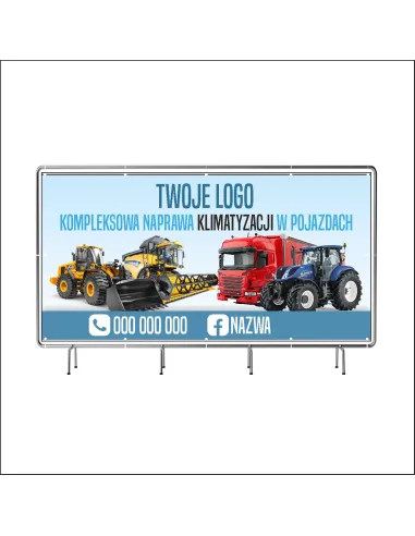Baner z Nadrukiem Reklamowy 130x80 cm Oczkowany Naprawa