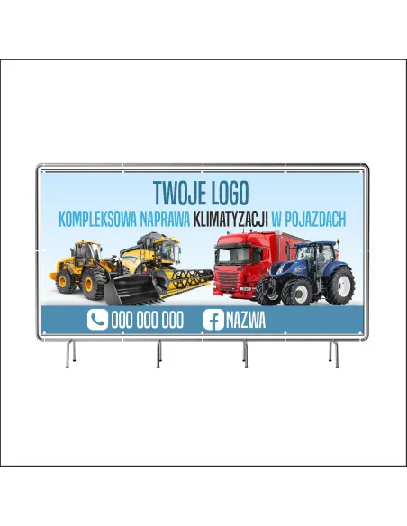 Baner z Nadrukiem Reklamowy 130x80 cm Oczkowany Naprawa