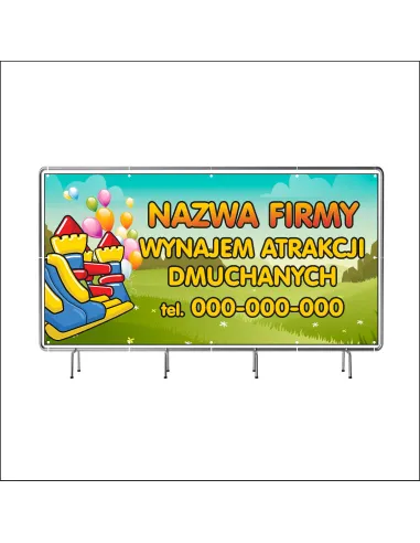 Baner z Nadrukiem Reklamowy 130x80 cm Oczkowany Wynajem