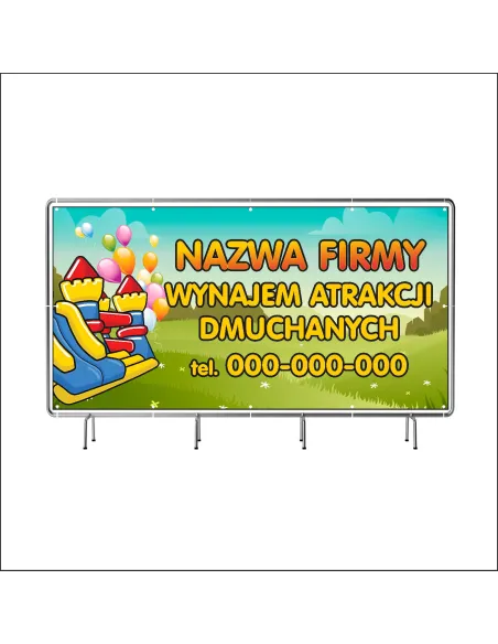 Baner z Nadrukiem Reklamowy 130x80 cm Oczkowany Wynajem