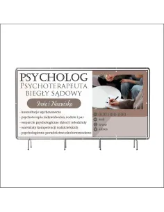 Baner Reklamowy Oczkowany 130x80 Psycholog/psychoterapeuta