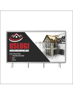 Baner Reklamowy Oczkowany 130x80 Usługi Ogólnobudowlane