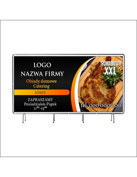 Baner Reklamowy Oczkowany 130x80 Obiady Domowe Catering