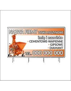 Baner z Nadrukiem Reklamowy 130x80 cm Oczkowany Tynki