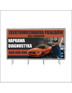 Baner z Nadrukiem Reklamowy 130x80 cm Oczkowany Pojazdów