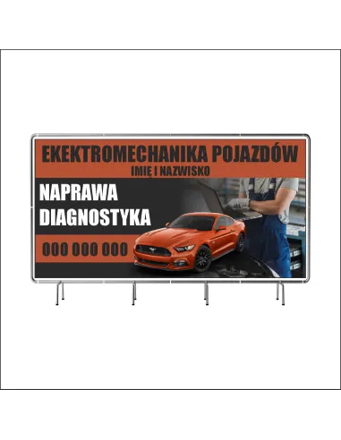 Baner z Nadrukiem Reklamowy 130x80 cm Oczkowany Pojazdów