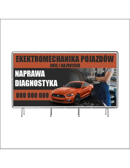 Baner z Nadrukiem Reklamowy 130x80 cm Oczkowany Pojazdów
