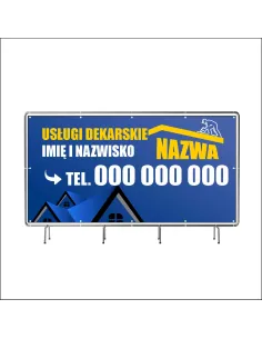 Baner z Nadrukiem Reklamowy 130x80 cm Oczkowany Usługi