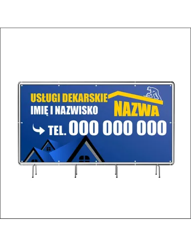 Baner z Nadrukiem Reklamowy 130x80 cm Oczkowany Usługi