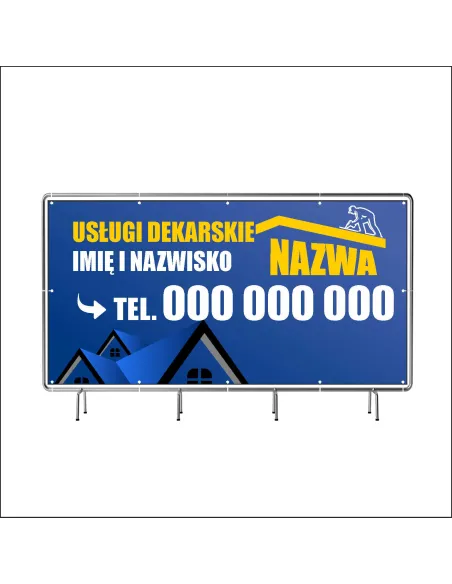 Baner z Nadrukiem Reklamowy 130x80 cm Oczkowany Usługi