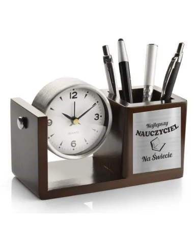 Zegar Organizer na Biurko z Dedykacją Prezent na Dzień